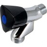BPE wasmachinekraan 1/2" x 3/4" - keerklep - zwarte knop - kiwa