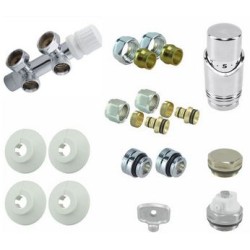Riko onderblok set 16x2 + 15 knel haaks links - chroom