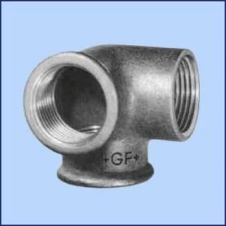 zwart malleable knie+zijspruit nr.221 bi.dr. 3/4"