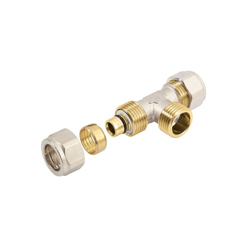 BONFIX Alu-knel verloop T-stuk 18 x 3/4" bu.dr. x 18 mm