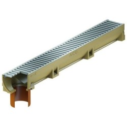 ACO Euroline polymeerbeton element OU Ø110 + verzinkt rooster L1000mm