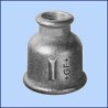 zwart malleable verloopsok nr.240 bi.dr. x bi.dr. 3/4" x 3/8"