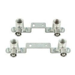 MultiTubo Persfitting metaal vertind Gemini beugel 16 x 1/2" - 120 mm