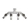 Geka Plus - 4-weg verdeelblok met afsluiter wartel 3/4 en 4x plug