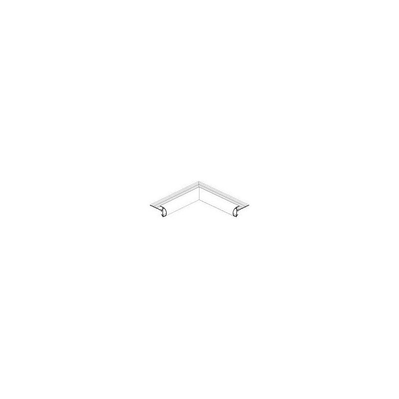 Roval aluminium kraaltrim binnenhoek 26 x 40 mm