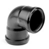 Pipelife PP bocht mof/mof 90gr.  50mm zwart