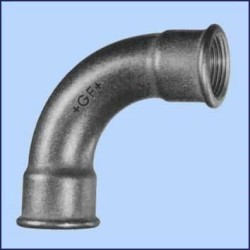 zwart malleable lange bocht nr.2 bi.dr x bi.dr. 3/4"