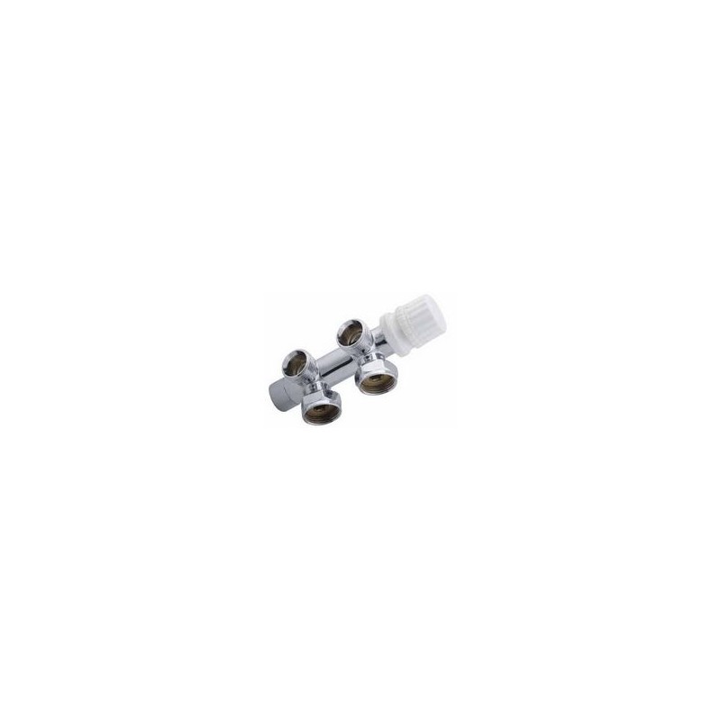 Riko thermostatisch 3/4" onderblok haaks rechts chroom
