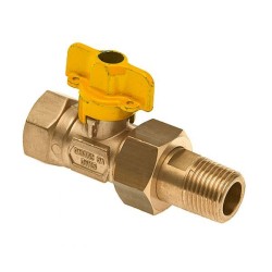 BONFIX Gaskogelkraan messing 1 1/2" bi x koppeling 1 1/2" bu
