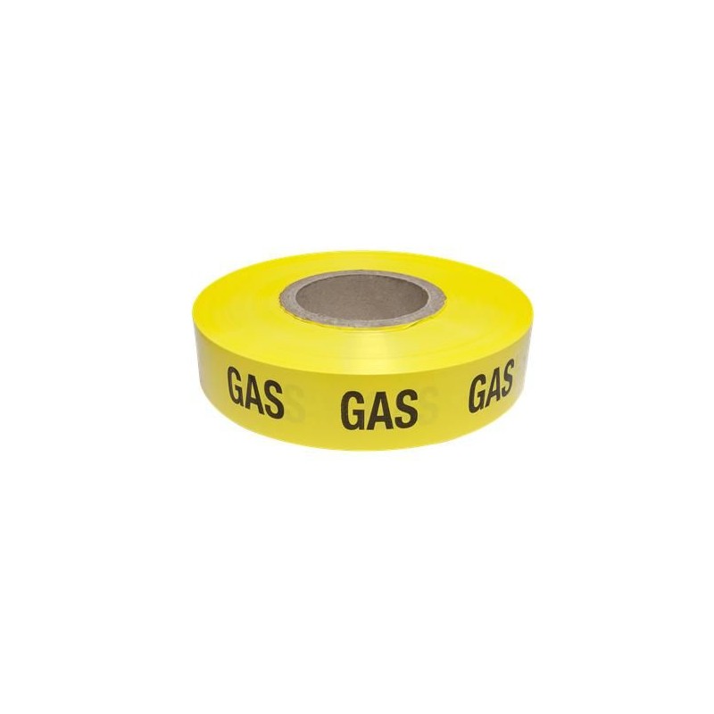 waarschuwingsband gas geel - rol a 250 mtr.