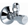 Shell Hoekstopkraan 3/8" x 10 met rozet chroom