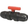 PP kogelkraan 10 bar 2 x 63mm.