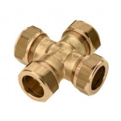 BONFIX Knel messing kruisstuk 22 x 15 x 22 x 15 mm 