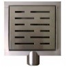 Wiesbaden 3e gen. doucheput met flens en zijuitlaat 20 x 20 cm RVS