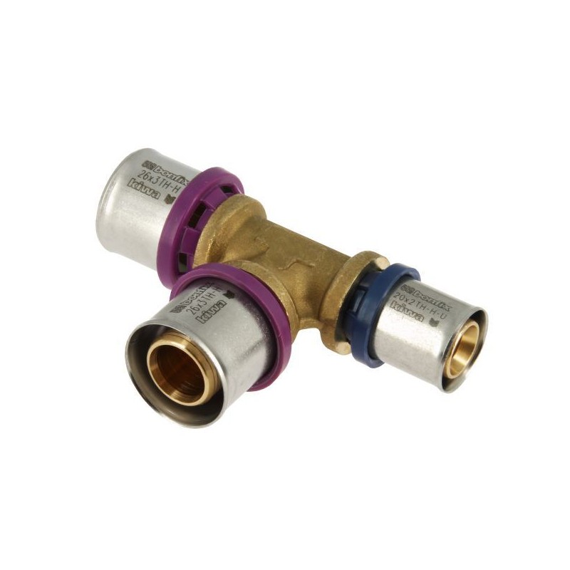 BONFIX Alu-pers verloop T-stuk 26 x 26 x 20 mm
