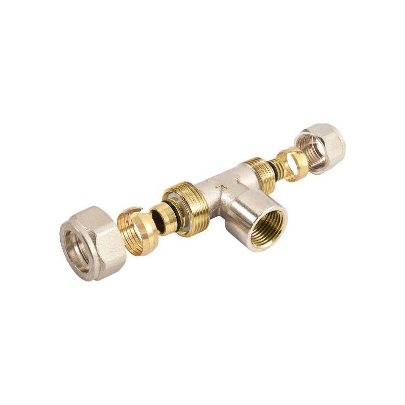 BONFIX Alu-knel verloop T-stuk 20 x 1/2" bi.dr. x 16 mm