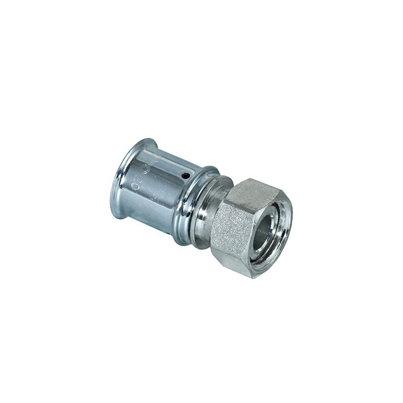 MultiTubo Persfitting metaal vertind 2-delig 16 x 3/4" bi.dr.