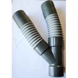 Nicoll flexibel pvc T aansluitstuk 3 x Mof 32 mm