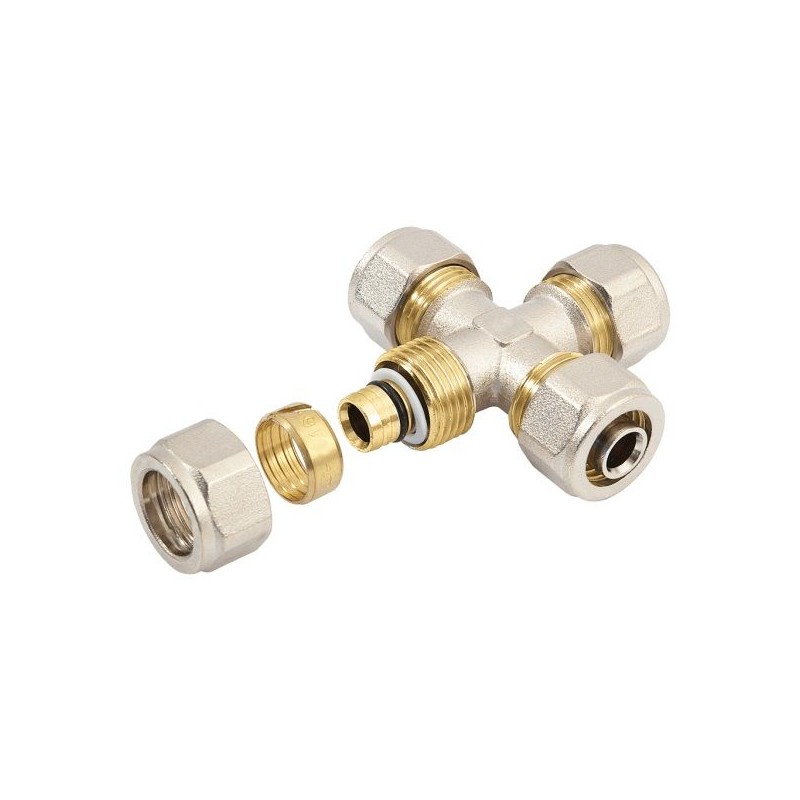 BONFIX Alu-knel kruisstuk 18 x 18 x 18 x 18 mm
