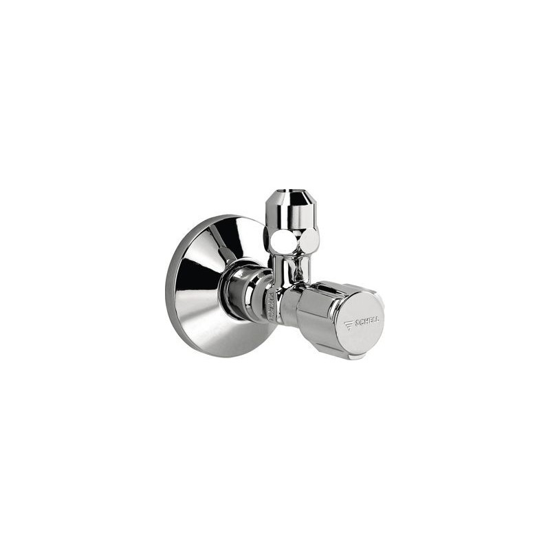 Shell Hoekstopkraan 1/2" x 10 met rozet - zelfdichtend
