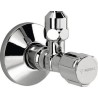 Shell Hoekstopkraan 1/2" x 10 met rozet - zelfdichtend