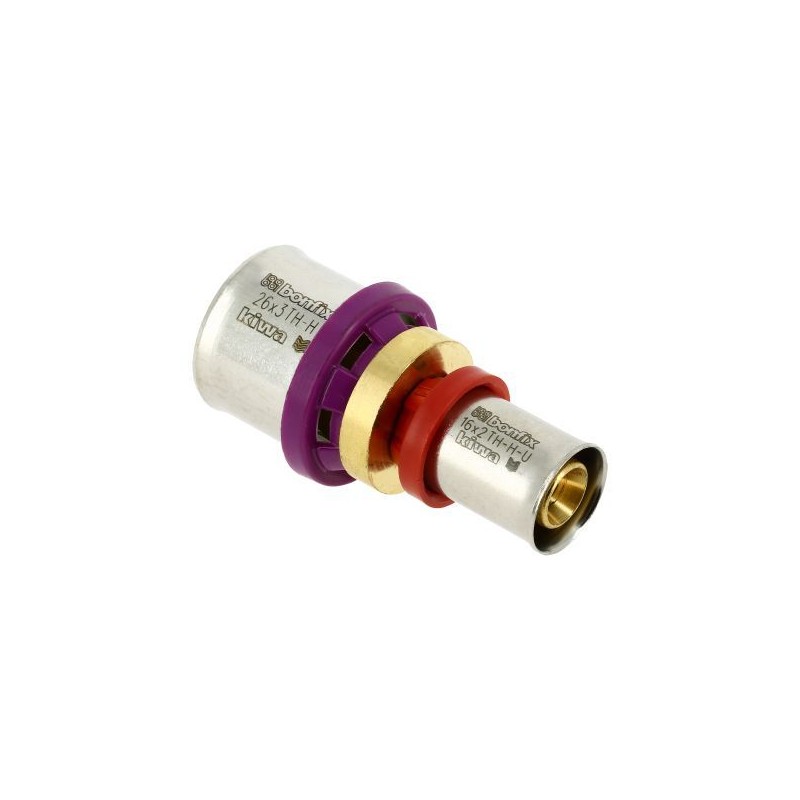 BONFIX Alu-pers rechte verloopkoppeling 26 x 16 mm