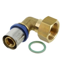 BONFIX Alu-pers 2-delige kniekoppeling vl. dichting 3/4" bi. x 20 mm