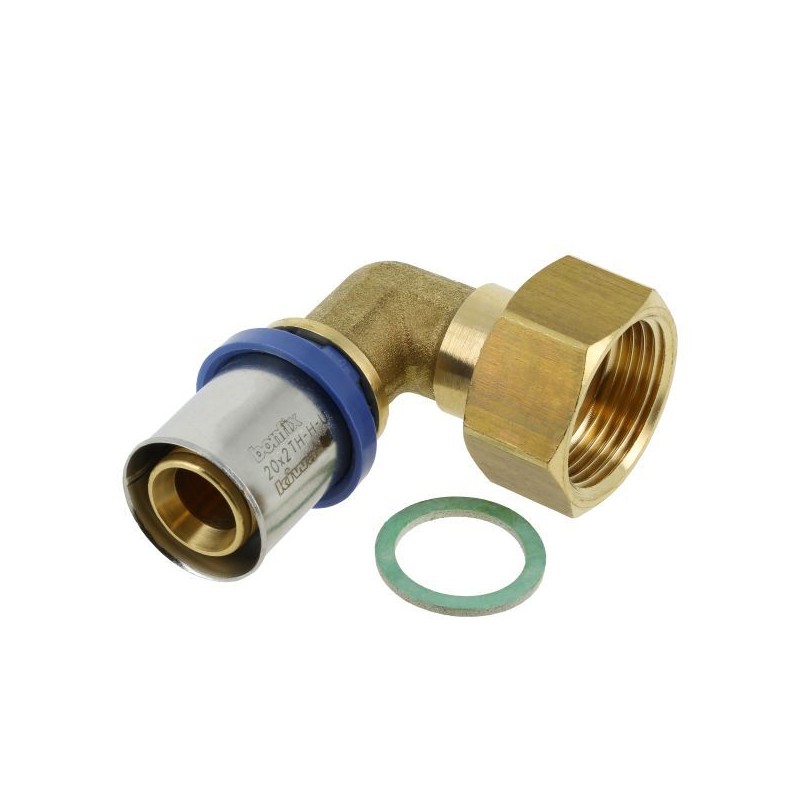 BONFIX Alu-pers 2-delige kniekoppeling vl. dichting 3/4" bi. x 20 mm