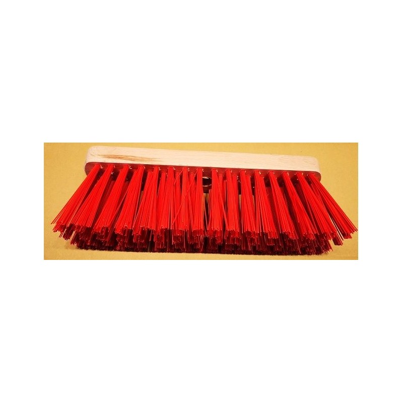 bezem kunststof 29 cm rood