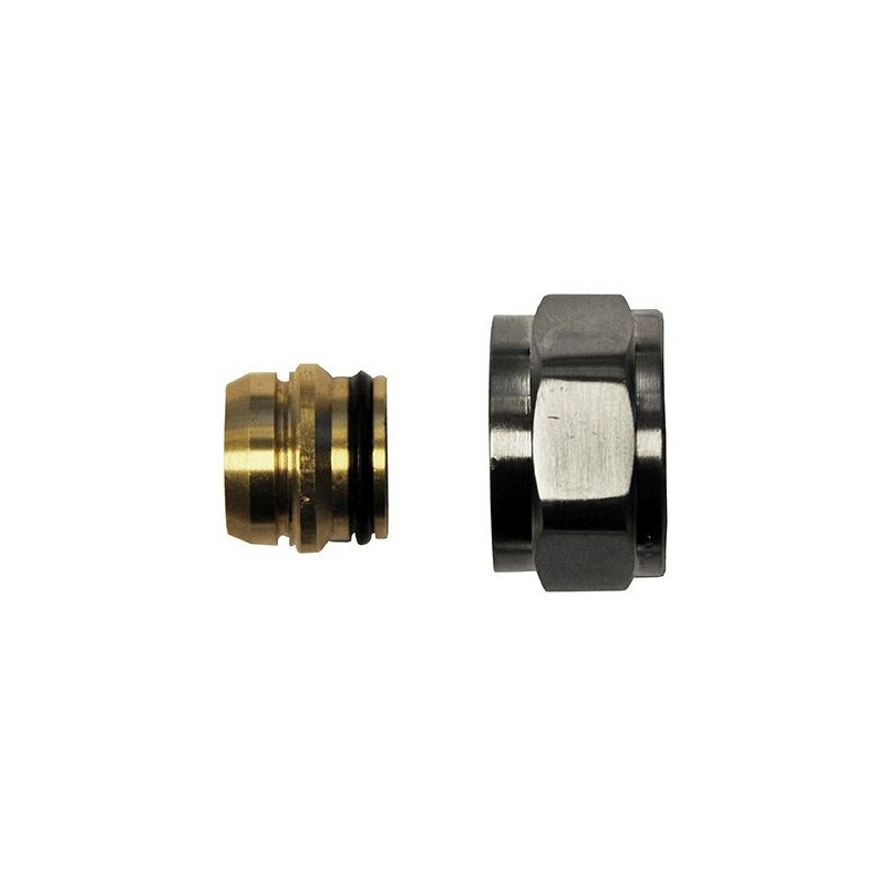 Riko luxe adaptor 15mm geborsteld staal