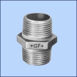 zwart malleable dubbele nippel nr.280 1/2"