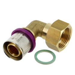 BONFIX Alu-pers 2-delige kniekoppeling vl. dichting 3/4" bi. x 26 mm