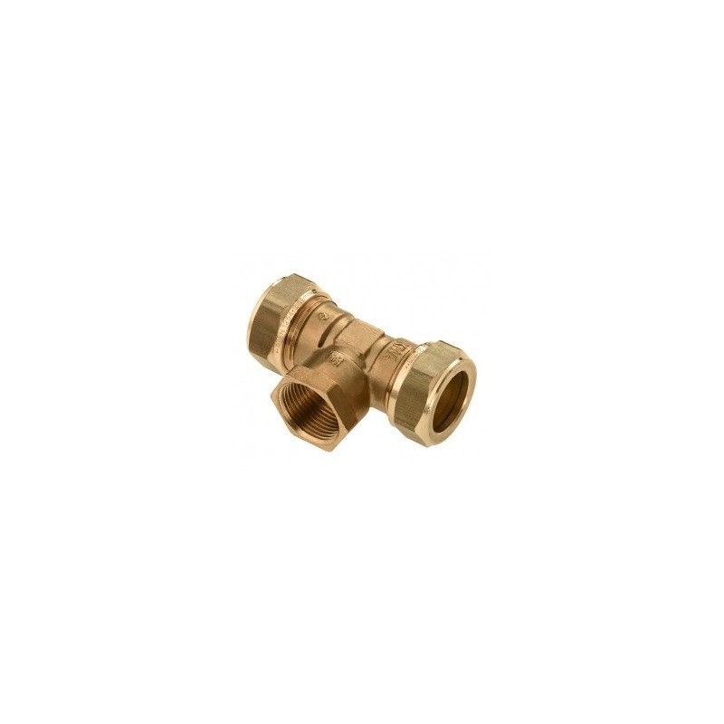 BONFIX Knel messing T-stuk 22 x 1/2" bi.dr. x 22 mm 