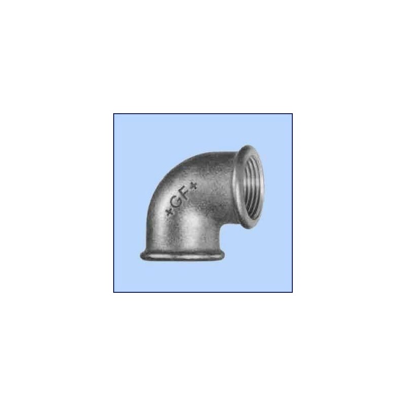 zwart malleable knie nr.90 bi.dr x bi.dr. 1/8"