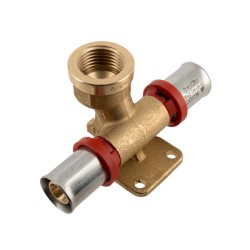 BONFIX Alu-pers muurplaat recht 16 x 1/2" bi.dr. x 16 mm