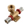 BONFIX Alu-pers muurplaat recht 16 x 1/2" bi.dr. x 16 mm