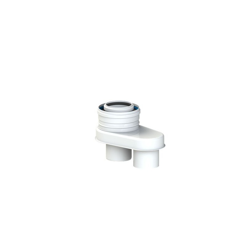 CoxDENS® PP/Alu adapter parallel - concentrisch Ø 80/80 - 80/125