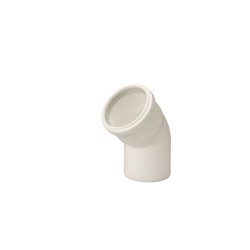 Ubbink Rolux bocht 45° - Ø80 - PP wit