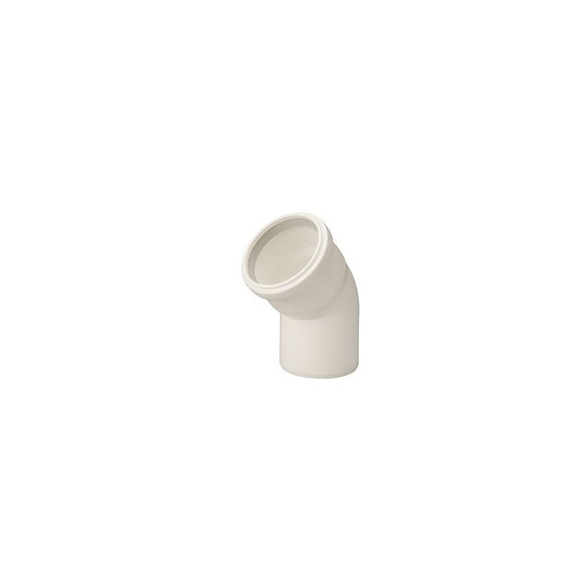 Ubbink Rolux bocht 45° - Ø80 - PP wit