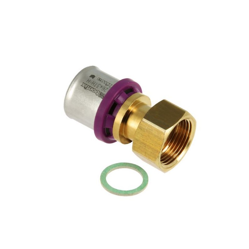 BONFIX Alu-pers 2-delige koppeling met losse moer 1" bi. x 26 mm
