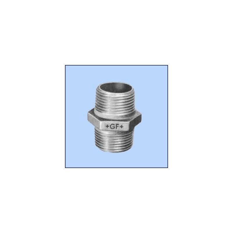 zwart malleable dubbele nippel nr.280 3/4"