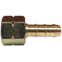Slangpilaar met wartelmoer 1/4" L wartel staal
