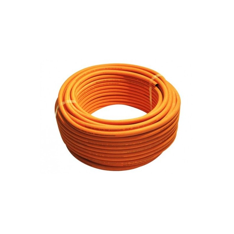Propaanslang 8 x 15 mm - ISO3821 8mm - oranje - per mtr.