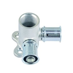MultiTubo Persfitting metaal vertind dubbele muurplaat 16 x 1/2" bi.dr