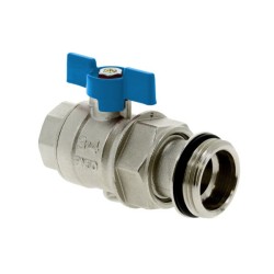 BONFIX Kogelkraan met staartstuk 3/4" x 1" - blauwe vlinderknop
