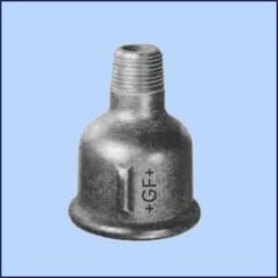 zwart malleable soknippel nr.246 bi.dr. x bt.dr. 1" x 3/4"