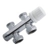 Riko thermostatisch 3/4" onderblok recht chroom