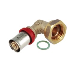 BONFIX Alu-pers 2-delige kniekoppeling vl. dichting 1/2" bi. x 16 mm