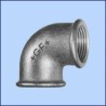 zwart malleable knie nr.90 bi.dr x bi.dr. 3/4"