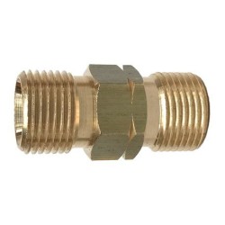 Hasmi Verloopnippel messing 3/8" Links bt.dr x 3/8" Rechts bt.dr.